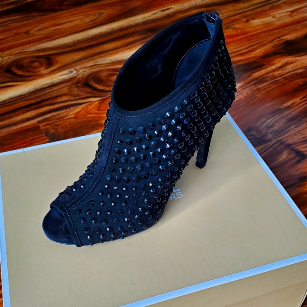 Michael Kors Dani Open Toe Bootie Suede 7M